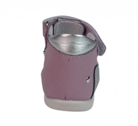 Sandale Fete Hokide cu talonet Piele Naturala Mov HK405MV [3]