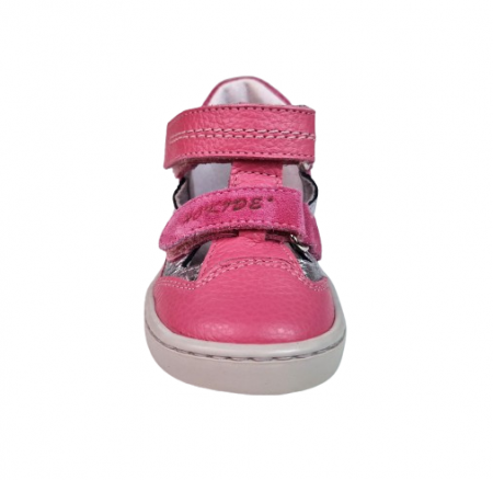 Sandale Fete Hokide cu talonet Piele Naturala Roz-Gri HK386RZGR [1]