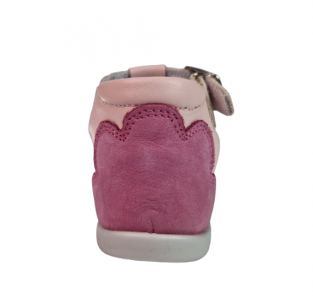 Sandale Fete Hokide cu talonet Piele Naturala Roz HK077RZ [3]