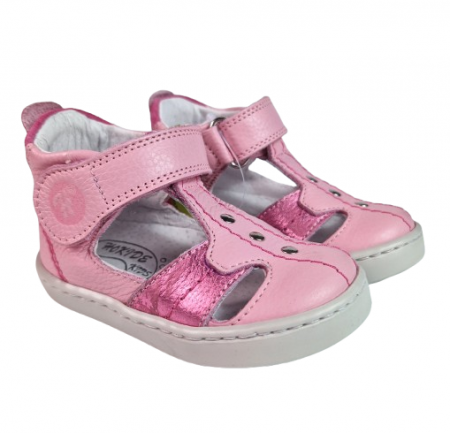 Sandale Fete Hokide cu talonet Piele Naturala Roz HK273RZ2 [5]