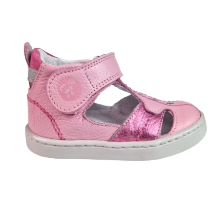 INCALTAMINTE - Sandale Fete Hokide cu talonet Piele Naturala Roz HK273RZ2