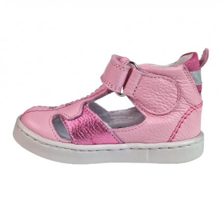 Sandale Fete Hokide cu talonet Piele Naturala Roz HK273RZ2 [2]