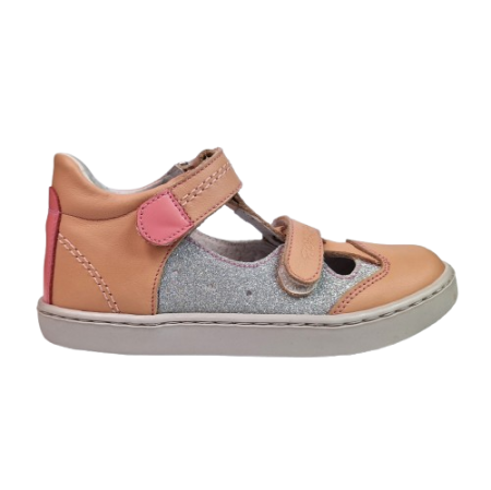 INCALTAMINTE - Sandale Fete Hokide cu talonet Piele Naturala Roz HK386RZ
