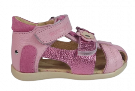 INCALTAMINTE - Sandale Fete Hokide cu talonet Piele Naturala Roz HK405RZ