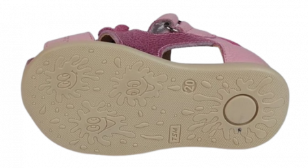 Sandale Fete Hokide cu talonet Piele Naturala Roz HK405RZ [4]