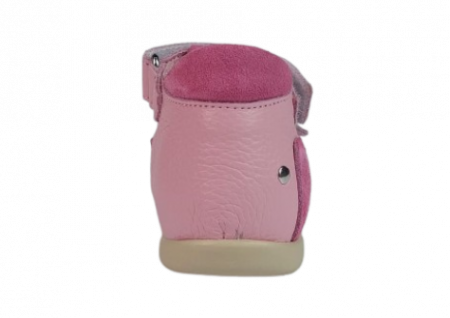Sandale Fete Hokide cu talonet Piele Naturala Roz HK405RZ [3]