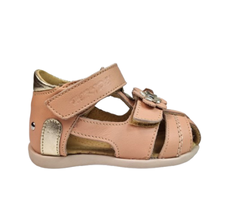 INCALTAMINTE - Sandale Fete Hokide cu talonet Piele Naturala Roz HK405RZ2