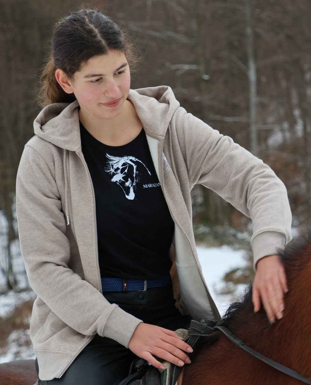 Hanorac cu glugă bej unisex [7]