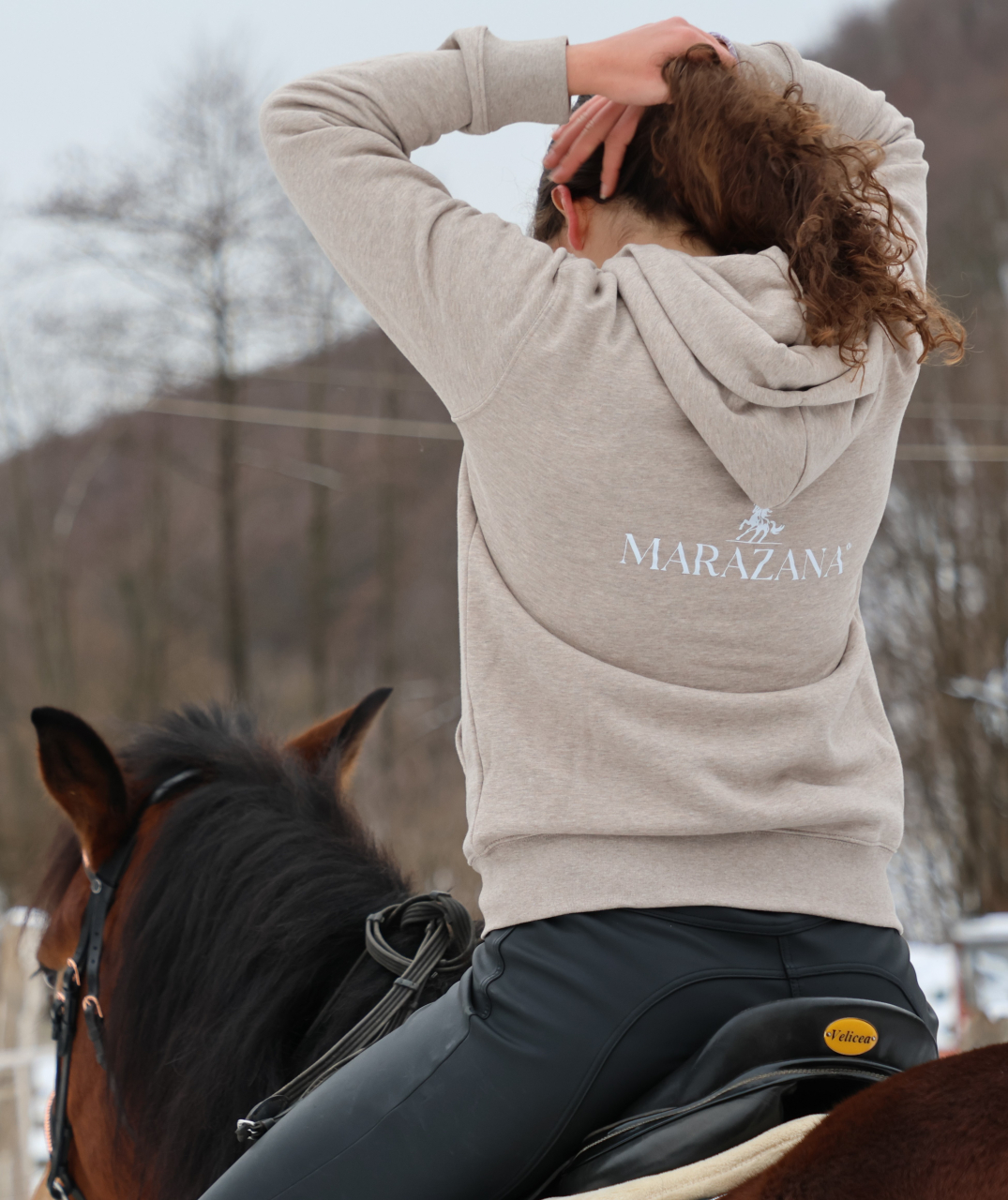 Hanorac cu glugă bej unisex [9]