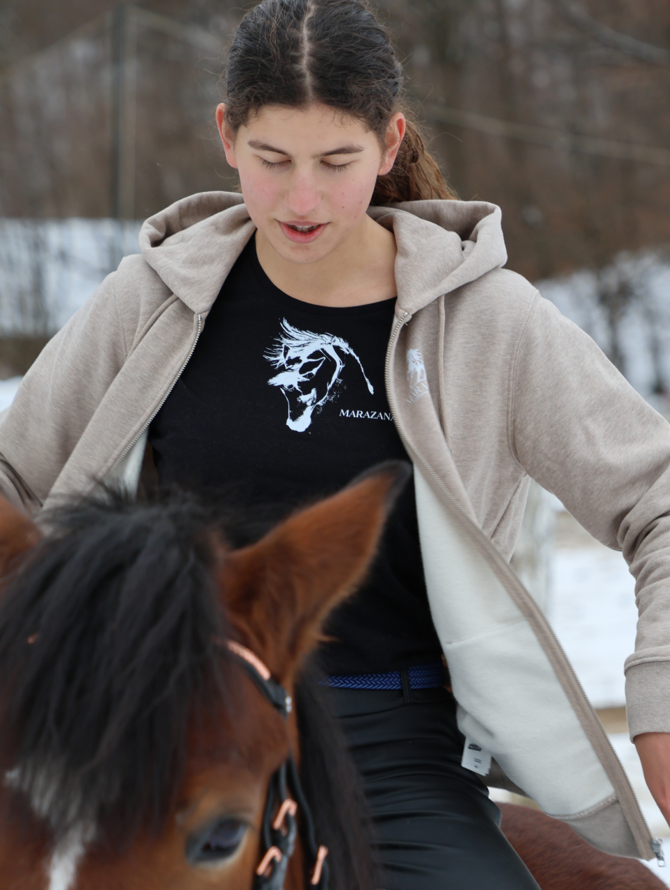 Hanorac cu glugă bej unisex [10]