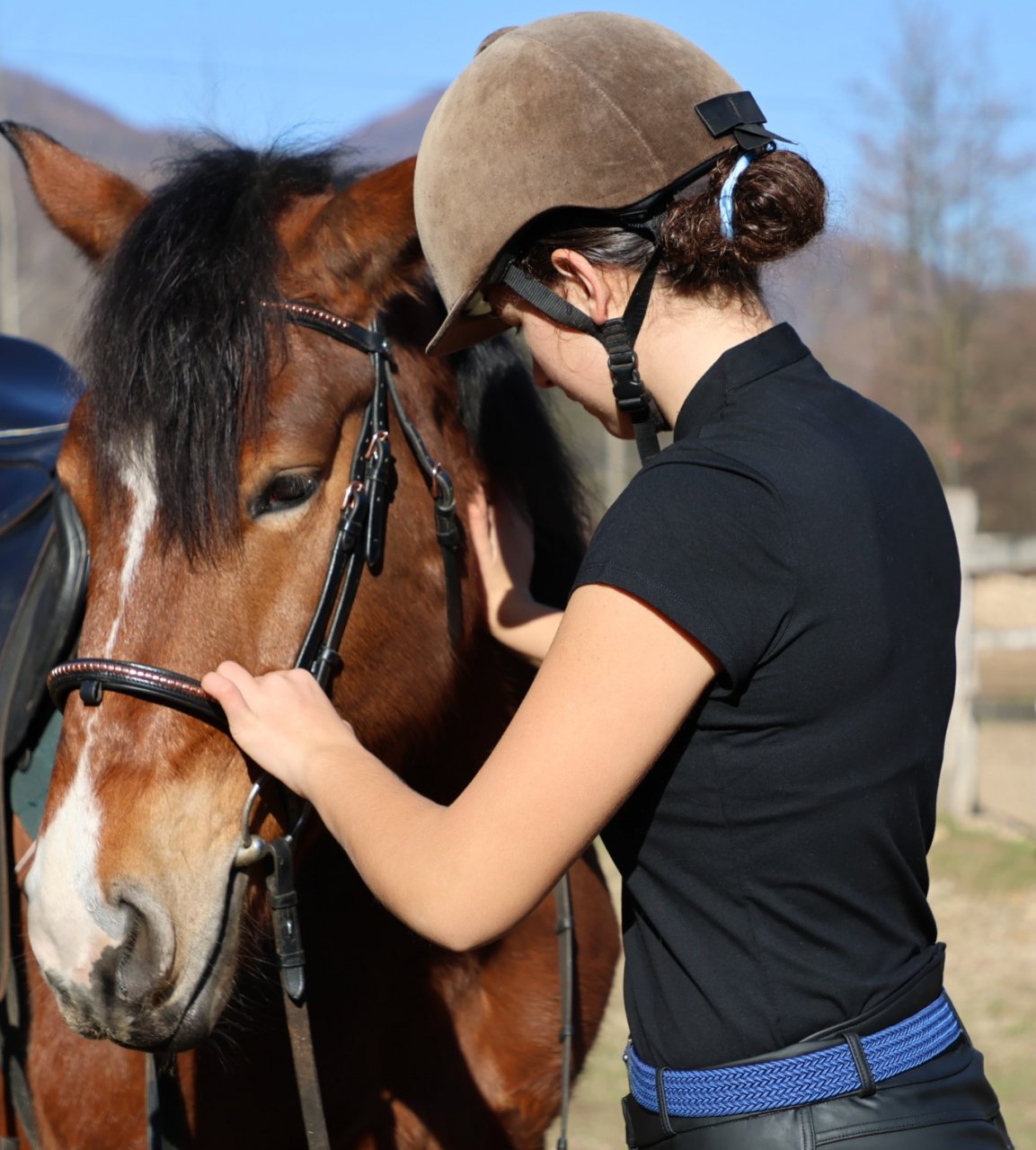 Tricou decolteu rotund - negru / Round neckline t-shirt - black [6]