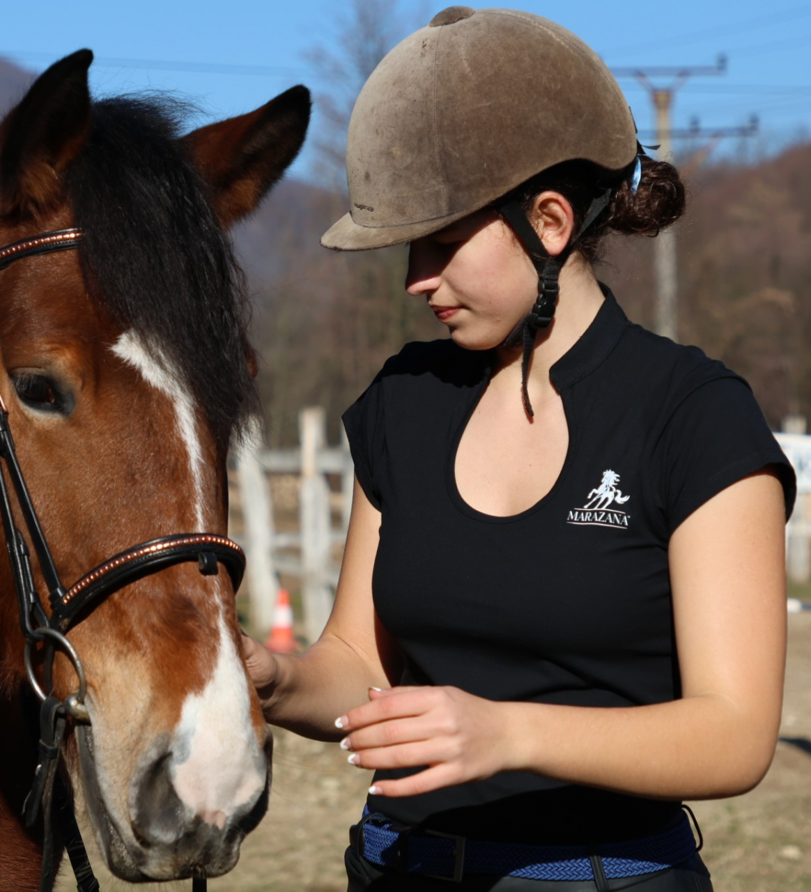 Tricou decolteu rotund - negru / Round neckline t-shirt - black [3]