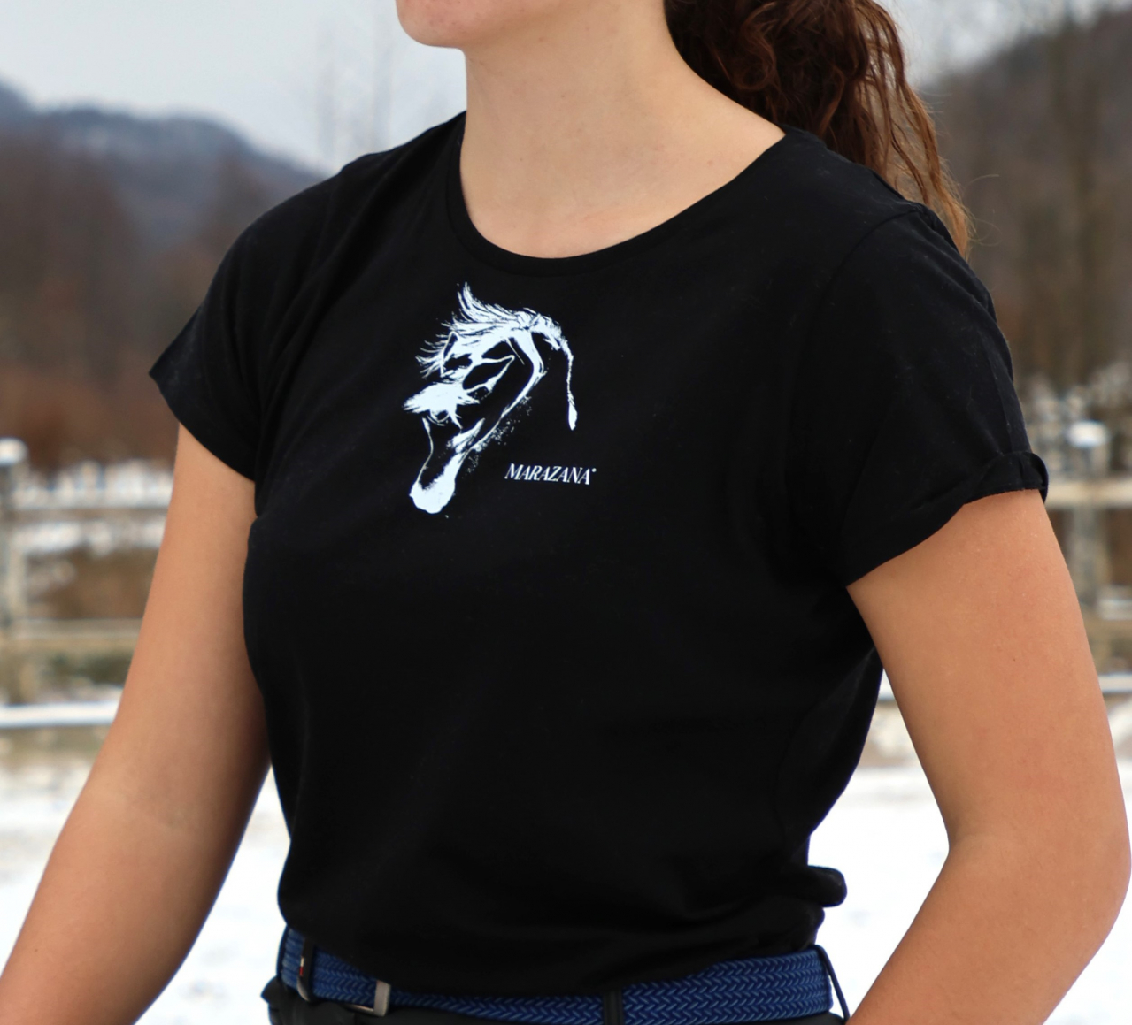 Tricou negru / Black t-shirt - fete, femei / women [4]