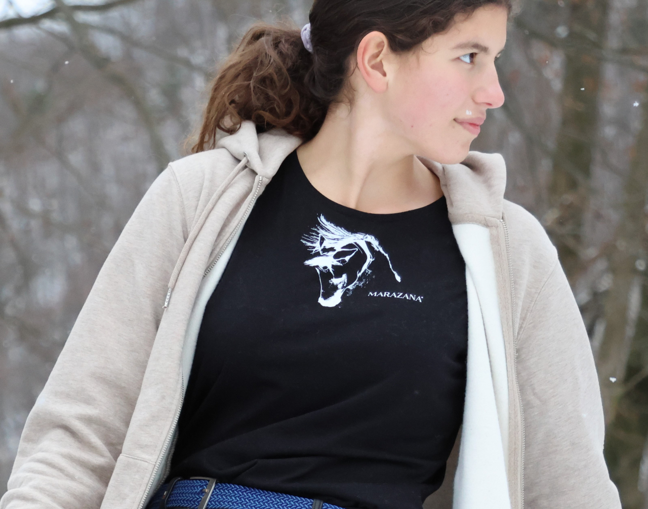 Tricou negru / Black t-shirt - fete, femei / women [7]