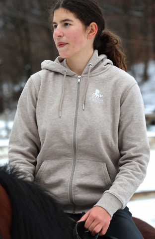 Hanorac cu glugă bej unisex [5]