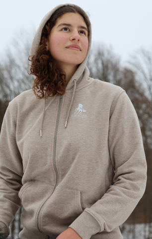 Hanorac cu glugă bej unisex [3]