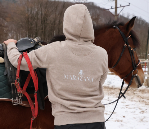 Hanorac cu glugă bej unisex [13]