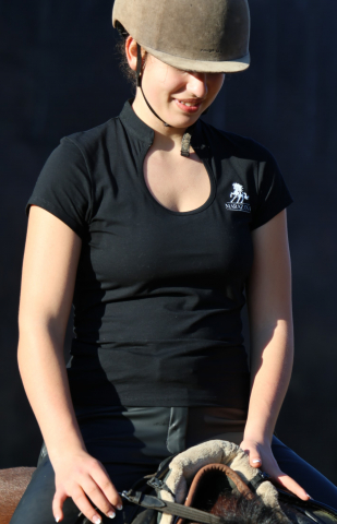 Tricou decolteu rotund - negru / Round neckline t-shirt - black [1]