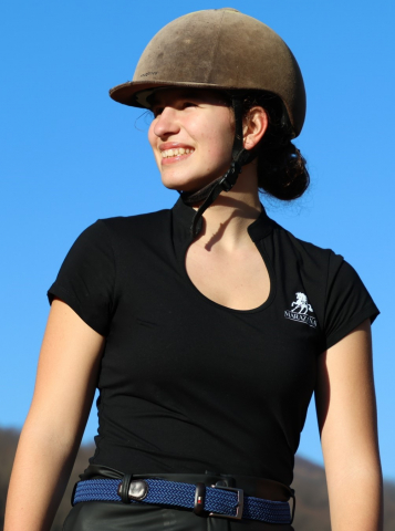 Tricou decolteu rotund - negru / Round neckline t-shirt - black