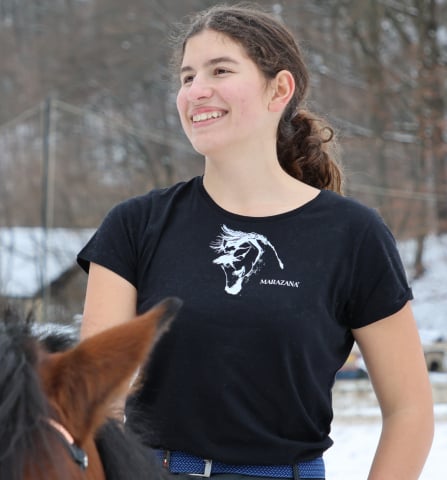 Tricou negru / Black t-shirt - fete, femei / women
