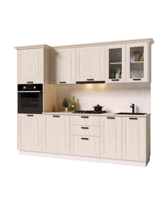 Bucatarie ATHENA 2.66 MDF, 266x223x60cm, lemn alb [8]