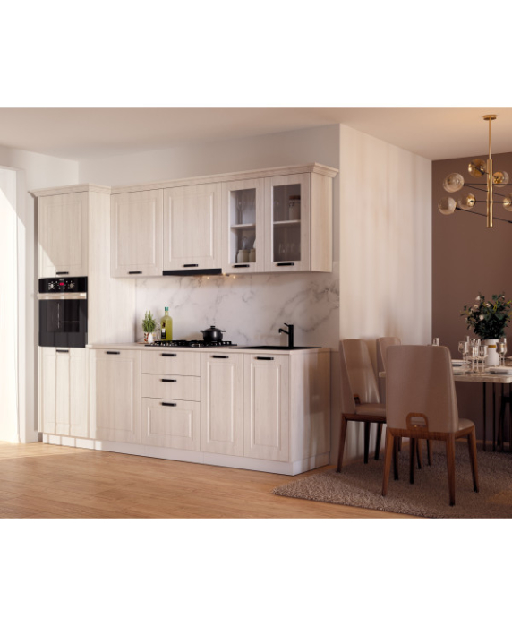 Bucatarie ATHENA 2.66 MDF, 266x223x60cm, lemn alb [2]