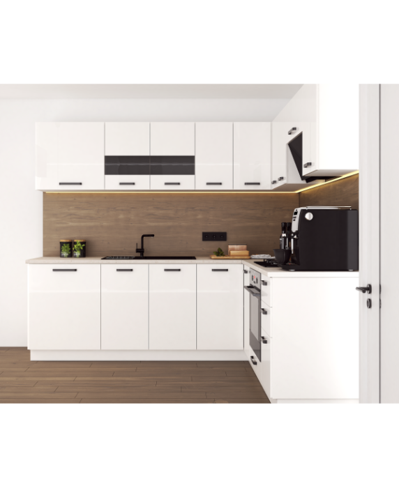 Bucatarie Daria colt V2, Alb lucios [4]