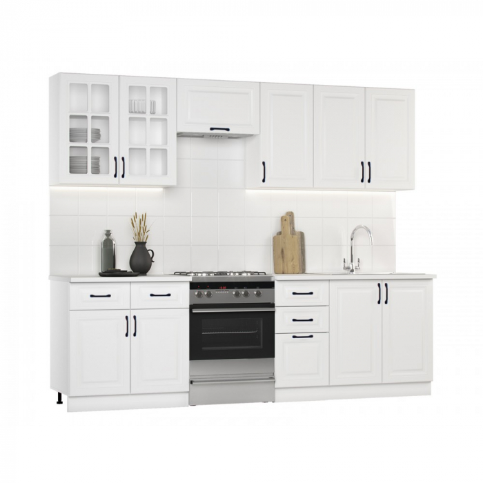Bucatarie Michelle 2.6m MDF Ro, ALB [3]