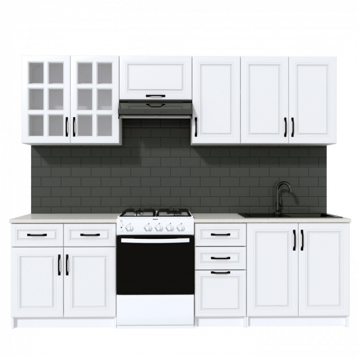 Bucatarie Michelle 2.6m MDF Ro, ALB [5]