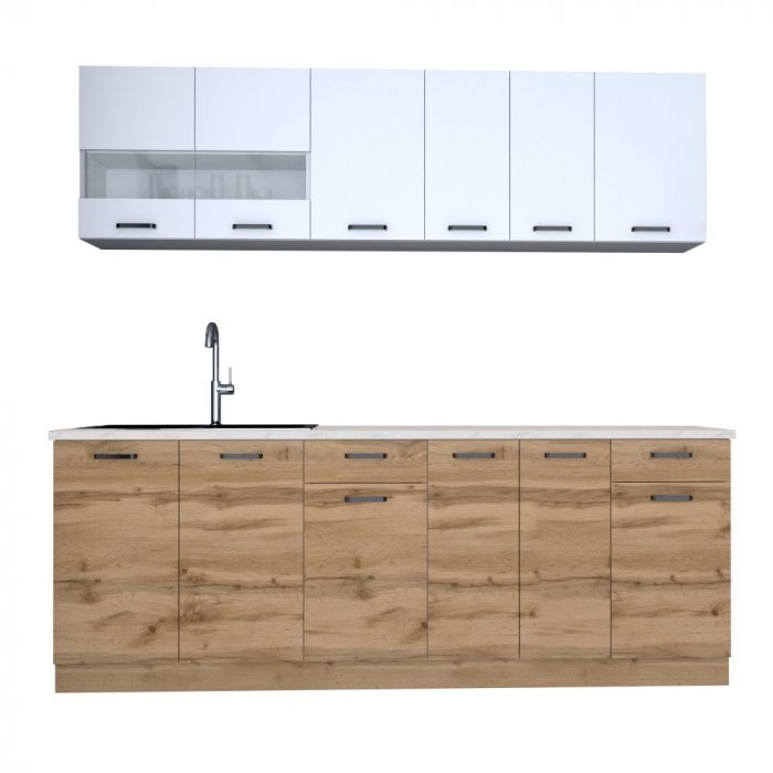 BUCATARIE VIO 2.2M STEJAR WOTAN+ALB [4]