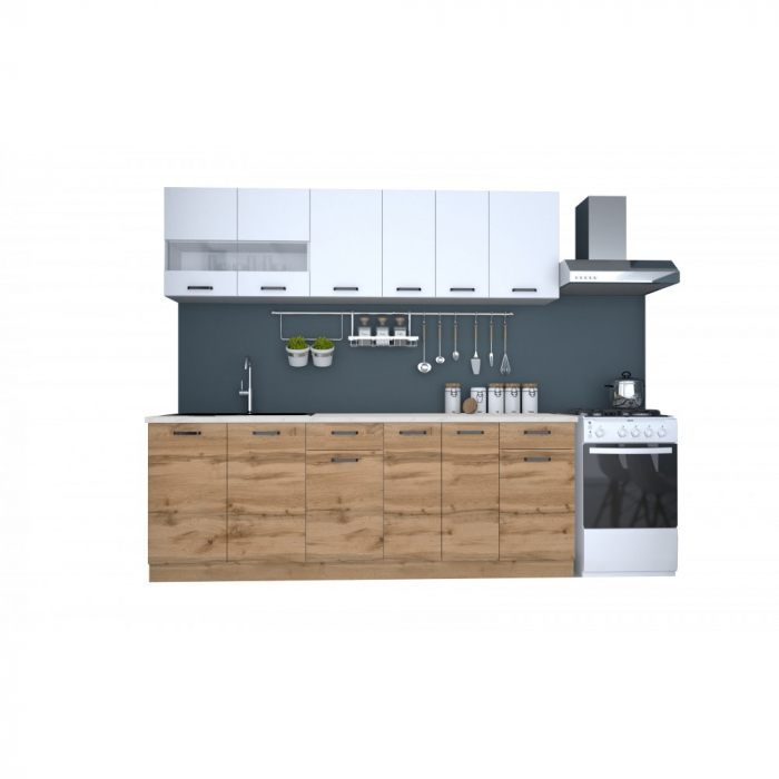 BUCATARIE VIO 2.2M STEJAR WOTAN+ALB [5]