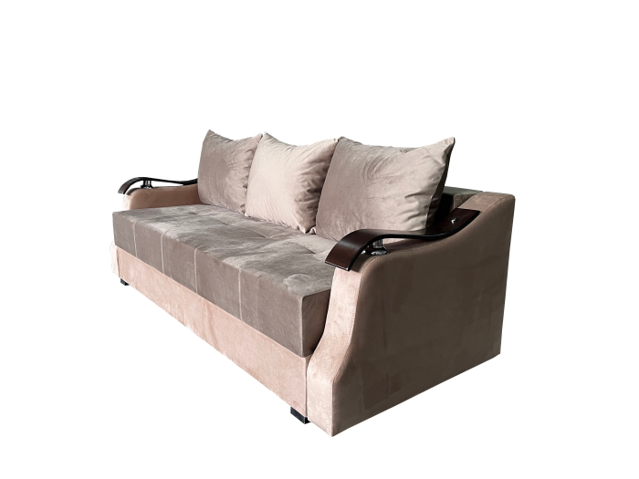 Canapea Extensibila Dana, 220x100x75 Cm, Velvet Crem [3]