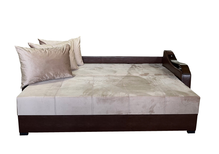 Canapea Extensibila Dana, 220x100x75 Cm, Cappuccino, Maro [2]