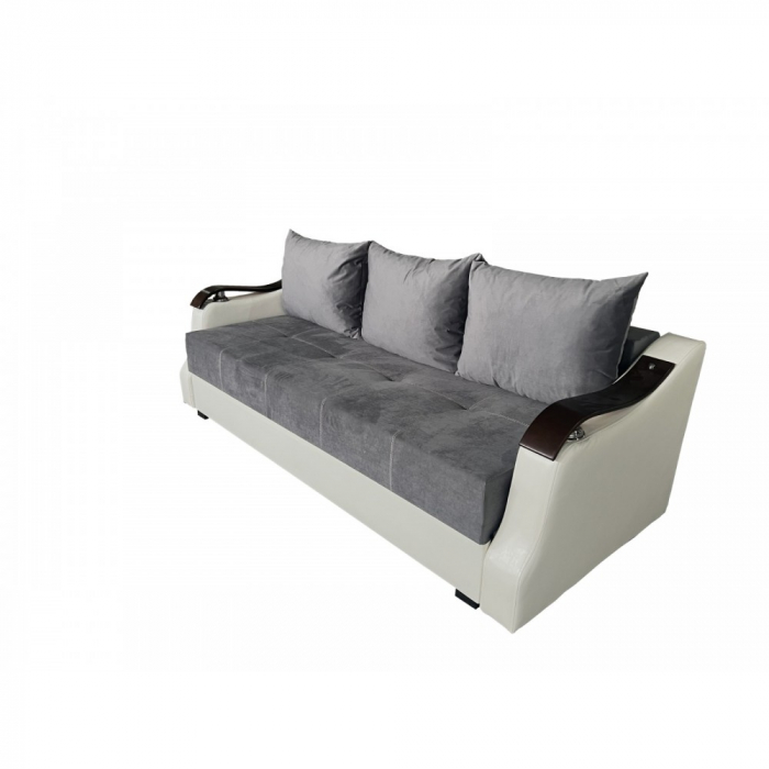 CANAPEA EXTENSIBILA DANA 220x100x75 CM, GRI, ALB [3]