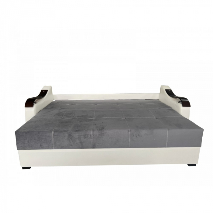 CANAPEA EXTENSIBILA DANA 220x100x75 CM, GRI, ALB [4]