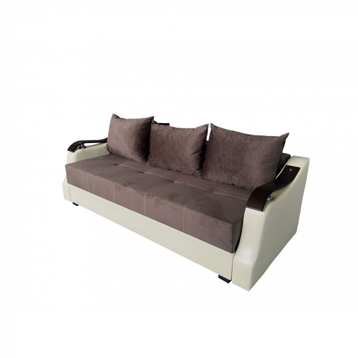 CANAPEA EXTENSIBILA DANA 220x100x75 CM, MARO, CREM [3]