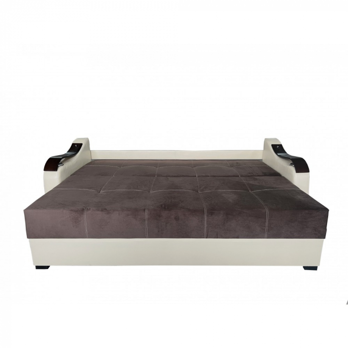 CANAPEA EXTENSIBILA DANA 220x100x75 CM, MARO, CREM [4]