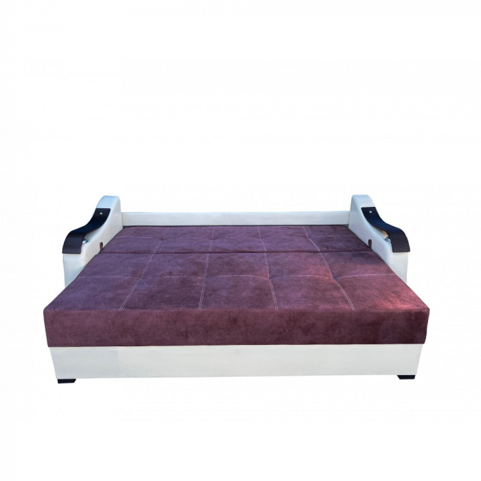 CANAPEA EXTENSIBILA DANA 220x100x75 CM, VISINIU, ALB [3]