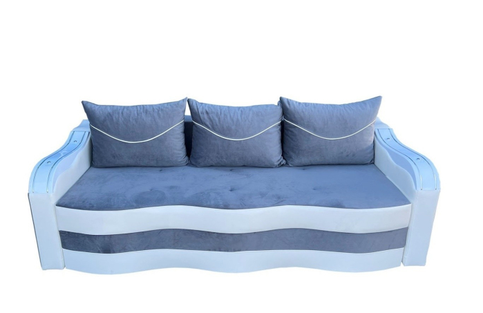 Canapea Extensibila Simona, 225x74x100 Cm, Gri, Crem [1]