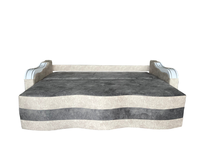 Canapea Extensibila Simona, 225x74x100 Cm, Gri, Crem [3]