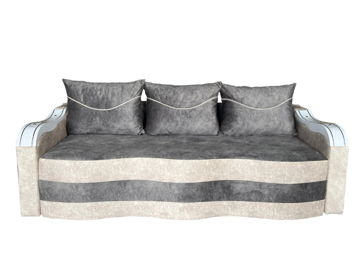 Canapea Extensibila Simona, 225x74x100 Cm, Maro, Crem [1]
