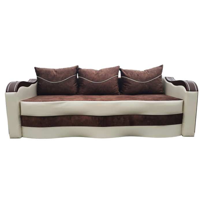Canapea Extensibila Simona, 225x74x100 Cm, Negru, Alb [1]