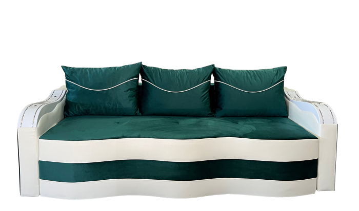 Canapea Extensibila Simona, 225x74x100 Cm, Gri, Crem [1]