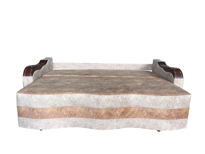 Canapea Extensibila Simona, 225x74x100 Cm, Maro, Crem [3]