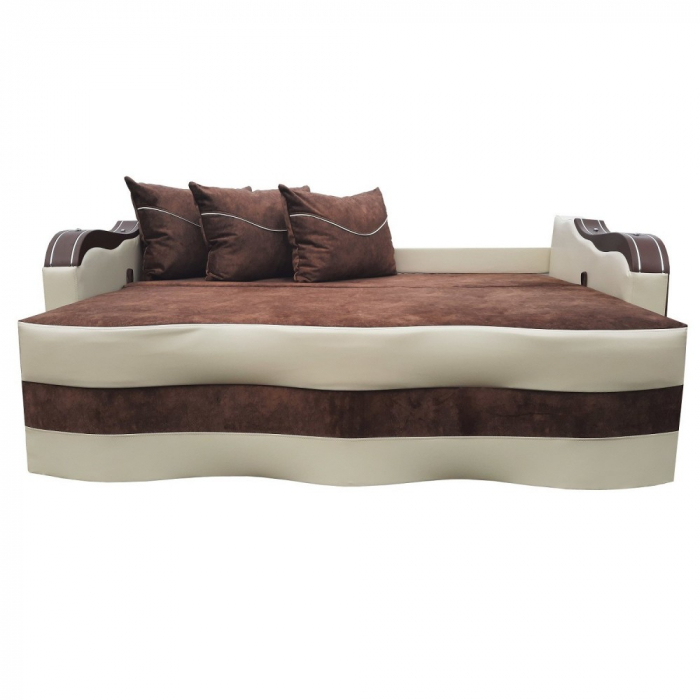 CANAPEA EXTENSIBILA SIMONA 225X74X100 Cm, MARO, CREM [2]