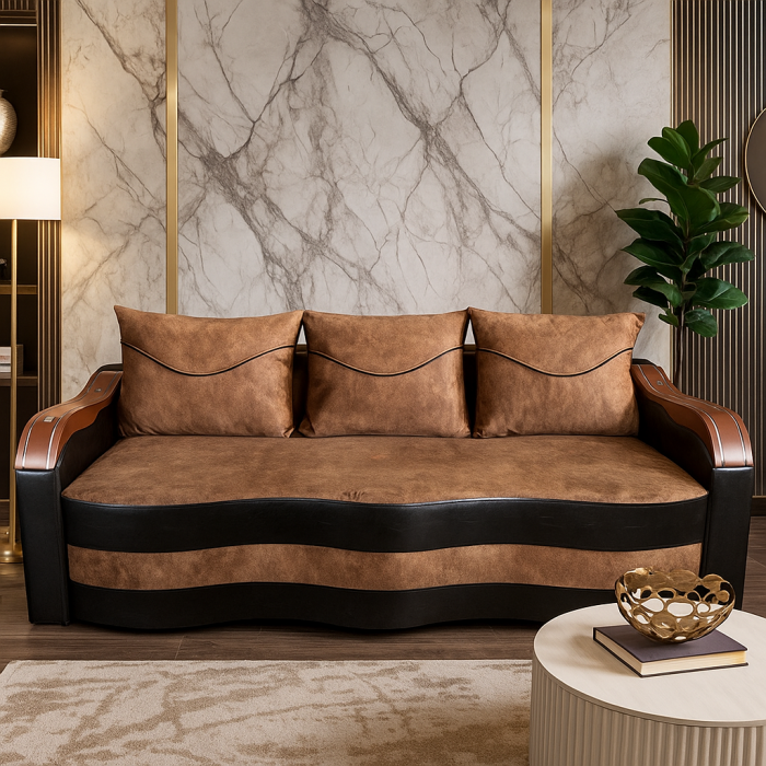 Canapea Extensibila Simona, 225x74x100 Cm, Paris Maro, Wenge [3]