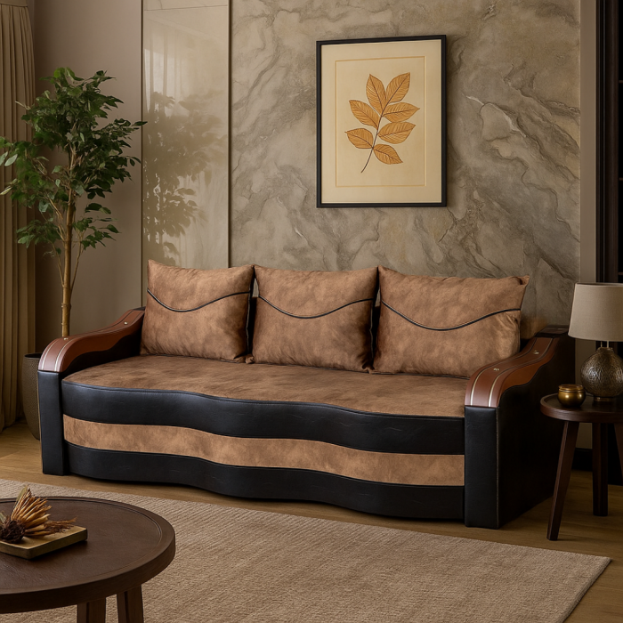 Canapea Extensibila Simona, 225x74x100 Cm, Paris Maro, Wenge [4]