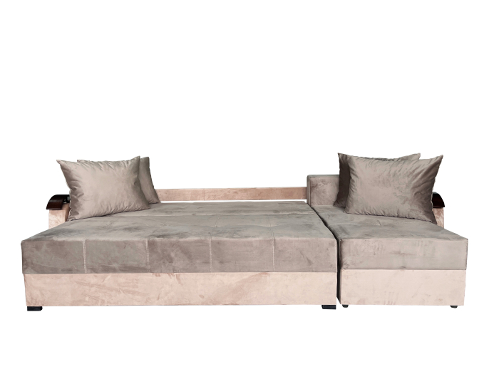 Coltar Extensibil Dana, 300X145X70 Cm, Crem, Maro [2]