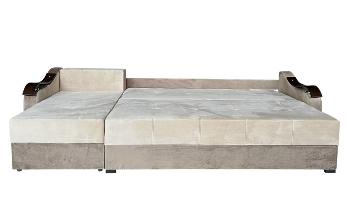 Coltar Extensibil Dana, 300X145X70 Cm, Crem, Maro [3]