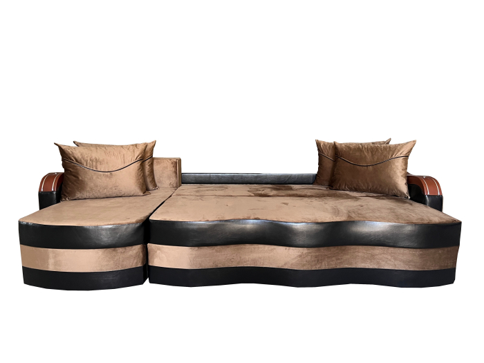 Coltar Extensibil Simona, 300X145X70 Cm, Verde, Crem [2]